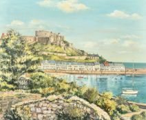E. W. Golding (20th Century) a view of Jersey Castle, oil on canvas, signed and indistinctly
