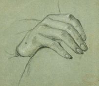 Charles Lucy (1814-1873) British, 'Study for the Cromwell at Hampton Court', charcoal and chalk