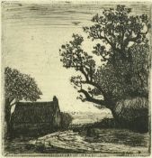 Jean Frelaut (1879-1954) a collection of six etchings, 5 landscapes and a mother and child, each