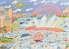Ken Done (born. 1940) Australian, A poster of Sydney, lithograph, 19.75