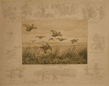 Frank Paton (1855-1909), 'The Good Old Days', and 'Eight Above the Line', 2 prints, both signed in