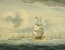 A 18th Century hand coloured engraving, Paul Fourdrinier, 'Sweet Williams's farewell to blacked eyed