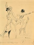 Bele Bachem (1916-2005) German, two ink illustrations, each 8