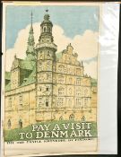 An original poster, 'Pay a visit to Denmark The Old Castle Kronborg by Elsinore', 1930's, 38.5