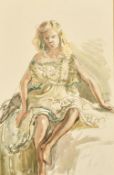 Paul Ayshford Methuen (1886-1974) British, a study of a young woman, watercolour, signed, 17.5