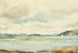 Mary Williams (1911-2002) British, 'Poole Harbour, Morning', watercolour, signed, 13.5