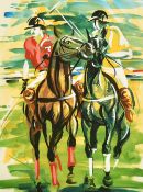 Louise Mizen (b.1961), a polo scene, watercolour, signed, 21