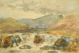 E.M. Wimperis (1835-1900) British, A pair of landscapes, a river with houses with mountains and a