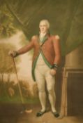 Will Henderson after L. F. Abbott, 'Henry Callender', a gentleman golfer, mezzotint, signed in