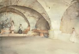 After William Russell Flint, The Dubios Bernini, collotype print, signed in pencil, 17.25
