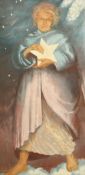 Dorothea Macglagan (1895-1982), a figure holding a star, oil on canvas, 21