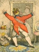 Isaac Robert Cruickshank (1789-1956), 'Reflection. To Be or Not To Be', hand coloured etching, 13.5