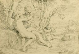 Simone Cantarini, 'Venus and Adonis', etching, 4.75