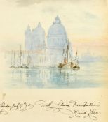 Henry Woods (1846-1921) British, a group of three sketches of Venetian subjects, signed and