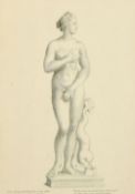 Claude Mellan, (1598-1688) A marble statue of Venus, engraving, 15.75