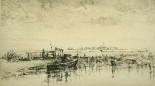 Sidney Mackenzie Litten, 'Eilen Marken' Netherlands, etching, signed in pencil and numbered, label