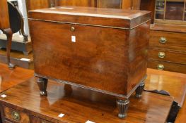 A Regency mahogany rectangular cellarette.