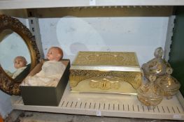 Ornamental items, a doll etc.