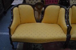 The matching settee.