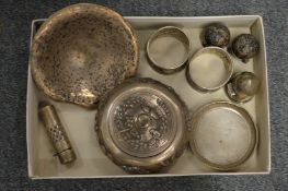 Small items of silver ware.