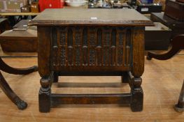 An oak joint stool / storage box.