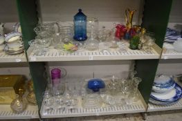 A quantity of decorative and household glassware.
