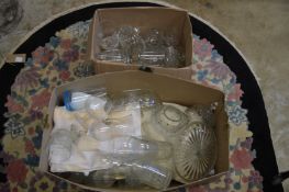 Two boxes of glassware.