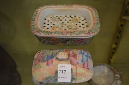 A Chinese Canton dish and cover.