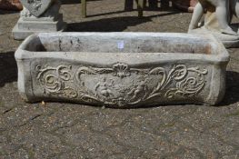 A composite garden trough.