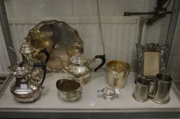 A quantity of plated wares.