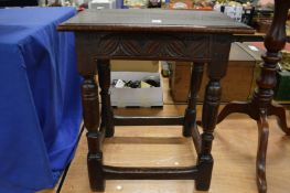 An oak joint stool.