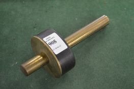 An old brass and ebony mortise gauge.