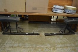 A wrought iron club fender.