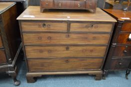 A 19th century mahogany chest of drawers (AF).