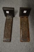 An unusual pair of calligraphy bookends