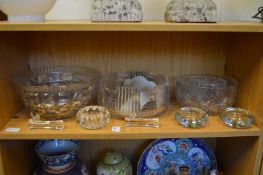 Cut glass bowls etc.