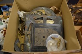 Clock faces and clock parts.