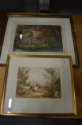 Two watercolours depicting rural locations.