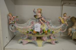 Decorative continental porcelain centrepiece.