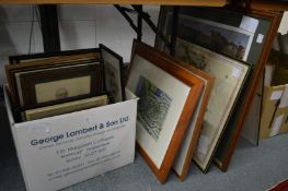 Various paintings, prints, maps etc.