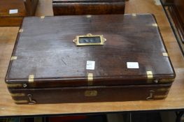 A brass bound rosewood box.