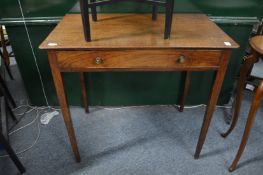 A George III mahogany side table.