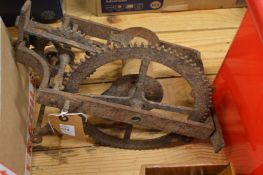 A wrought iron French clockwork jack.