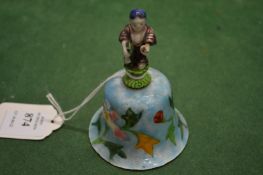 A Chinese cloisonne table bell.