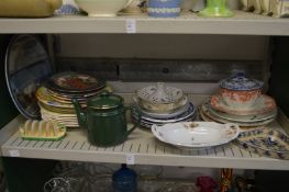 Decorative plates and other china.