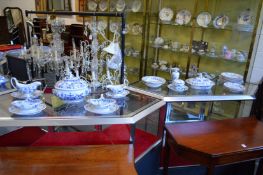 A comprehensive Meissen blue and white dinner service.