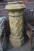 A large chimney pot.