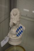 A Nymphenburg porcelain model of lion rampant.