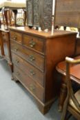 A 19th century mahogany chest of drawers.