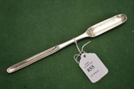 A Georgian silver marrow scoop.